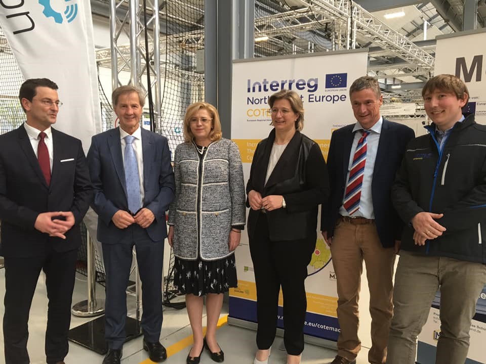 EUKommissarin Corina Crețu bei Projektbesichtigung am ZeMA Robotix