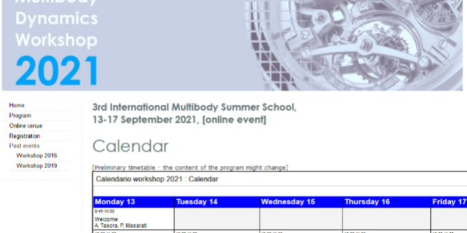 Multibody Dynamics Workshop_ULg